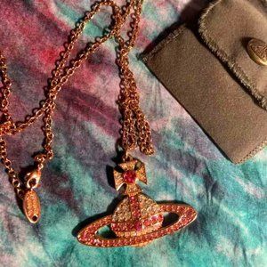 (sold)Vivienne Westwood Kika Necklace in Rose Gold